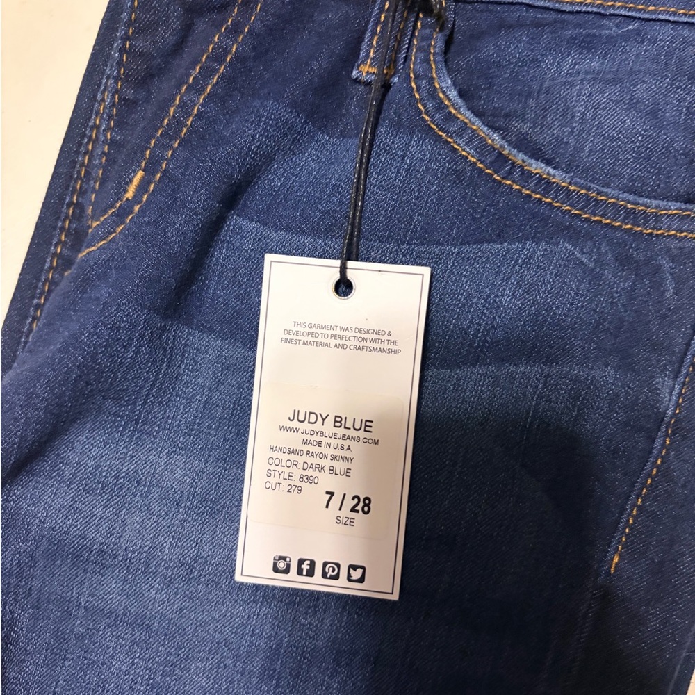 Judy Blue Dark Blue Women Jeans - Picture 3 of 4